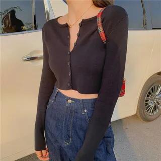 Cropped Cardigan White by Okalpis