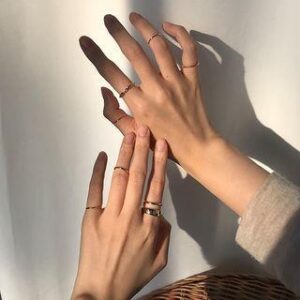 Set of 7: Alloy Rings Silver | Sharkkira 104779462