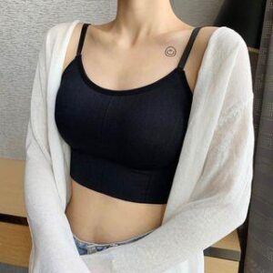 Spaghetti Strap Sports Bra Bean Pink 106673923