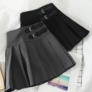 Mini Pleated Skirt Gray by Maisee