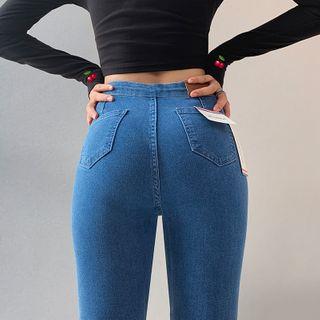High-Waist Skinny Jeans Light Blue - XS / 34 by Shira