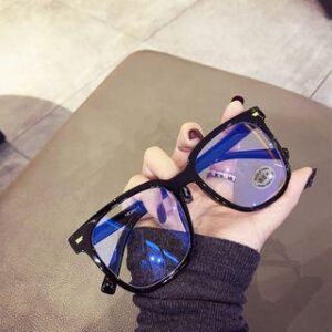Blue Light-Blocking Square Sunglasses Transparent White | MOL Girl 122730152