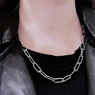 Stainless Steel Chain Necklace Short - As Shown In Figure - 45m by PANGU