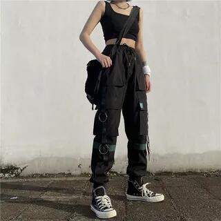 Cargo Jogger Pants Black by Malnia Home