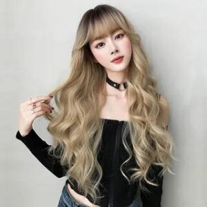 Curly Long Full Wig Light Brown 124261450