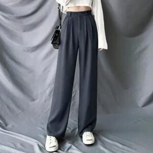 High-Waist Wide-Leg Dress Pants Classic - Black 124755772