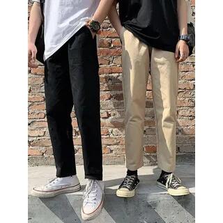 Cropped Straight Leg Pants Black by Acrius