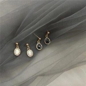 Retro Bead Drop 925 Sterling Silver Earring 1 Pair - Black | Jael 128763477
