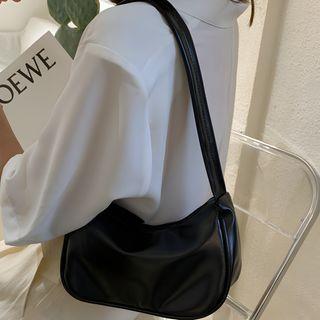 Faux-Leather Hobo Bag White by SUNMAN