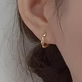 Twisted Hoop Earring Rose Gold | Hansha by Hansha