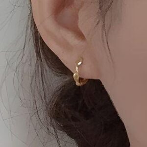 Twisted Hoop Earring Silver | Hansha 130106384