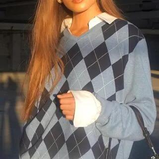 Argyle Sweater Blue by Sosana