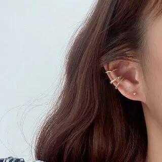 Set of 3: Ear Cuffs Set of 3 Pcs - Gold | Forainer by Forainer