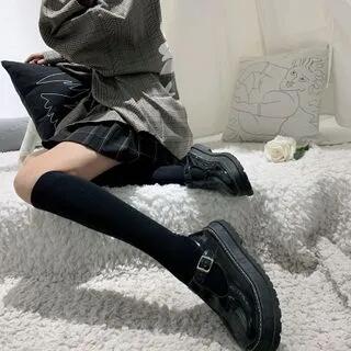 Plain Long Socks Beige by Whychunga