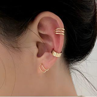 Set of 3: Alloy Cuff Earring (Various Designs) Set of 3 - H2409 - Cuff Earrings - Black by Betsuno
