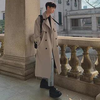 Double-Breasted Trench Coat Khaki by DragonRoad