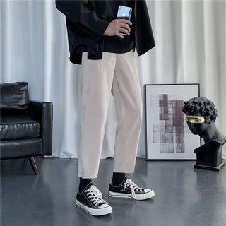 High-Waist Straight Leg Dress Pants Black - 31 by Plummie