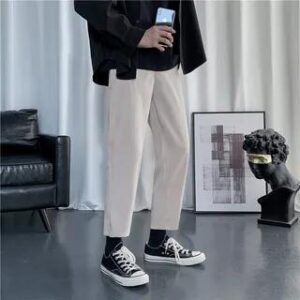 High-Waist Straight Leg Dress Pants Black - 34 137847400