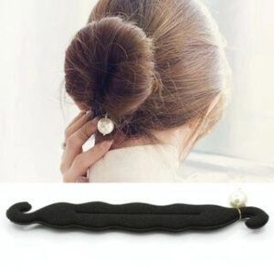 Hair Bun Maker (Various Designs) 2199 - Faux Pearl - Black | Seirios 148599560