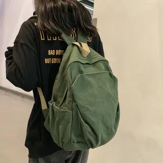 Plain Backpack Canvas - Purple by Bolso