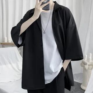 Elbow Sleeve Button-Up Blouse White by GRAYCIOUS