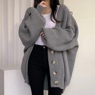Oversized Cardigan Coffee by Coris