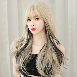 Reverse Highlight Long Full Wig / Wig Tool Kit / Set Wig Only - Beige by SEVENQ