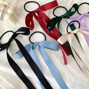 Ribbon Bow Hair Tie 05 - Off-White | Koi Kawaii 176372561