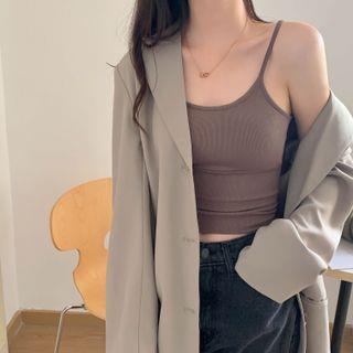 Plain Camisole Top Coffee by Ukiyo