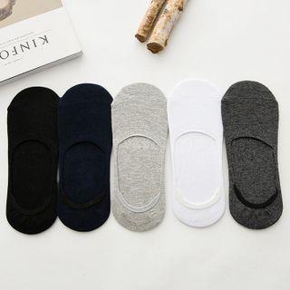 Plain No-Show Socks Dark Gray by electroyinyang