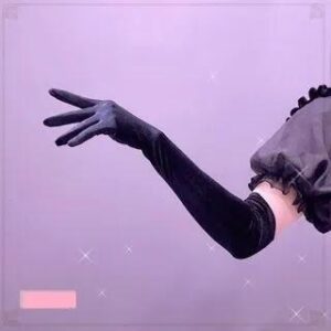 Velvet Gloves Black - 45cm 187230164