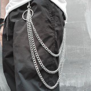 Layered Pants Chain Waist Strap Silver | BABLIBU by BABLIBU