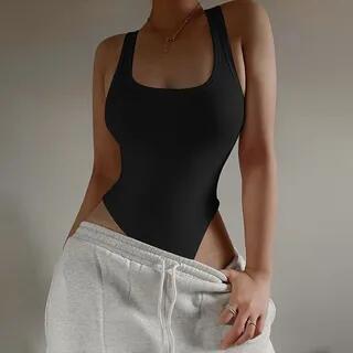 Bodysuit Tank Top Black by Bababy