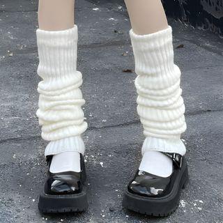 Knit Leg Warmers (Various Designs) Black by Lychee