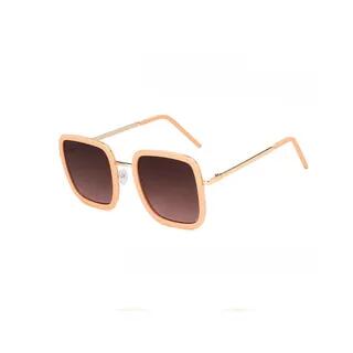 Square Sunglasses Orange Pink Frame & Lenses - Gradient Gray by iLANURA