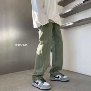 Details Straight-Cut Jeans Green 191440068