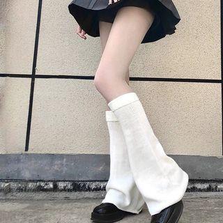 Bootcut Leg Warmers 1 Pair - Boot-Cut - Plain - White by Gentiana