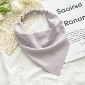 Plain Elastic Bandana Light Gray 199176138