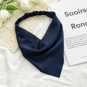 Plain Elastic Bandana Navy Blue 199176142