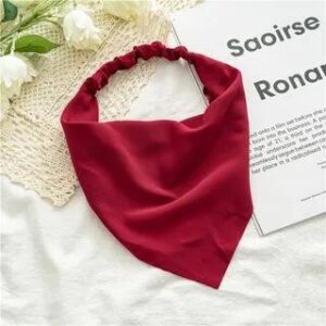 Plain Elastic Bandana Wine Red 199176145