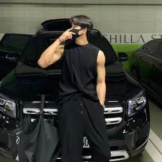 Plain Tank Top / Sweatpants Tank Top - Black by MRCYC