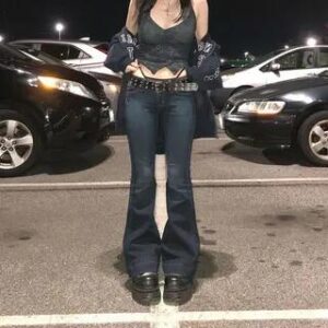 Flared Denim Jeans fashion styling photograph