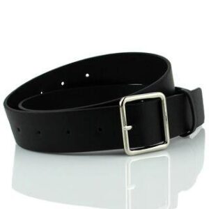 Square Buckle Faux Leather Belt Brown | OKONKWO 206758437