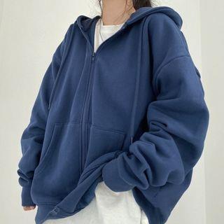 Zip-Up Hoodie Black by Closette