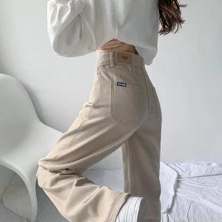 High Waist Loose Fit Jeans Khaki by Coline