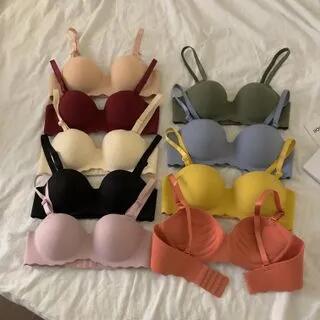 Push-Up Bra Top in 9 Colors Tangerine by Wildery
