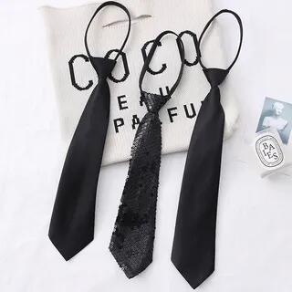 Plain Neck Tie Black - 36CM | DIYI by DIYI