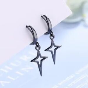 Star Drop Earring 1 Pair - Silver | Moon City 212084201