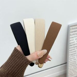 Plain Wide Headband Brown 220438322