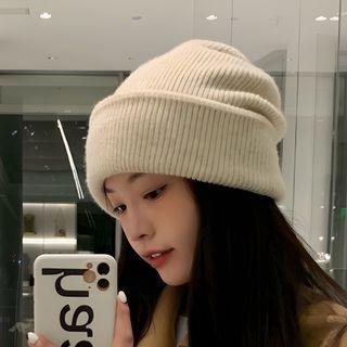 Plain Knit Beanie Green by Anavanda
